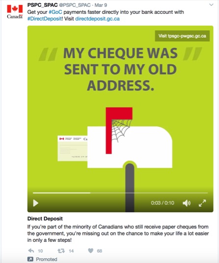 Werbung für Direktüberweisung